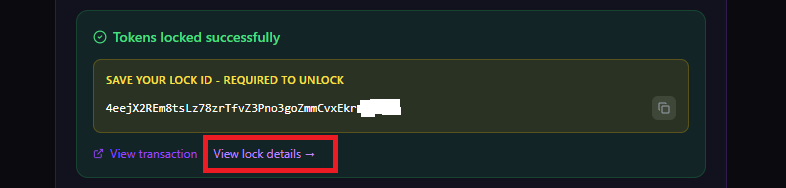 Lock Tokens on Solana
